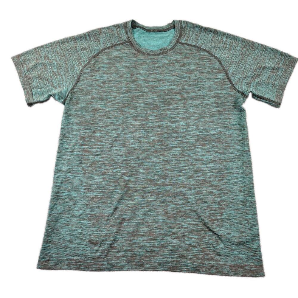 Lululemon Metal Vent Tech 2.0 SS Shirt Mens M Teal Stretch Quick Dry Performance
